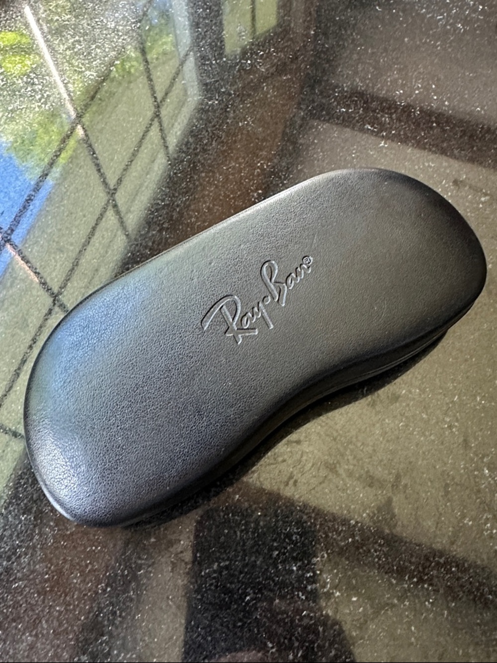 Ray-Ban Hard Clamshell Black Sunglasses Case with Cleaning Cloth